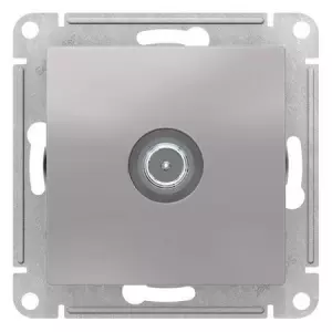 ЭЛМАКС - ATLASDESIGN TV РОЗЕТКА проходная 4DB, механизм, АЛЮМИНИЙ элмакс, электротехника, кабель, светотехника, elmax.pro