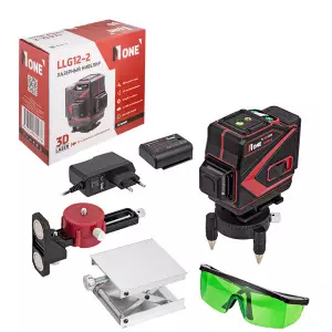 ЭЛМАКС - Уровень лазерный LLG12-2 (ЗЕЛЕНЫЙ,12линий,3D,980нм длина волны,30м дальн,2акк,самовыравн,КЕЙС) №1 элмакс, электротехника, кабель, светотехника, elmax.pro