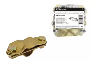 ЭЛМАКС - Зажим диагональный 2-х болтовой ЗДСЛ95 стержень D14 - полоса 4х40/пруток 25-95мм2 TDM элмакс, электротехника, кабель, светотехника, elmax.pro