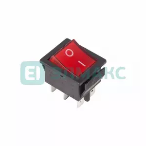 ЭЛМАКС - Выключатель клавишный 250V 15А (6с) ON-ON красный с подсветкой REXANT элмакс, электротехника, кабель, светотехника, elmax.pro