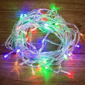 ЭЛМАКС - Гирлянда "Твинкл Лайт" 6 м, прозрачный ПВХ, 40 LED, цвет Мультиколор элмакс, электротехника, кабель, светотехника, elmax.pro