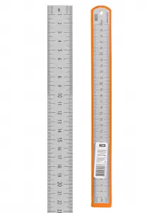 ЭЛМАКС - Линейка измерительная металлическая 30 см, нержавеющая сталь, двухсторонняя шкала, "Рубин" TDM элмакс, электротехника, кабель, светотехника, elmax.pro