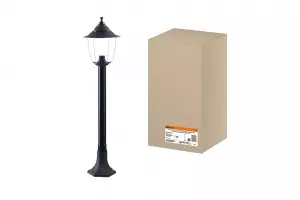 ЭЛМАКС - Светильник Прага Эл-11-73-100 60 Вт Е27 напольный на стойке h-1.0 м черный, прозрачный плафон TDM элмакс, электротехника, кабель, светотехника, elmax.pro