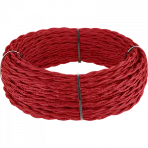 ЭЛМАКС - Ретро кабель витой 3х1,5 (красный) под заказ элмакс, электротехника, кабель, светотехника, elmax.pro