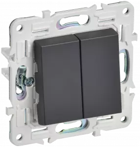 ЭЛМАКС - SKANDY Выключ. 2-кл. прох. 10А SK-V05T титан IEK элмакс, электротехника, кабель, светотехника, elmax.pro