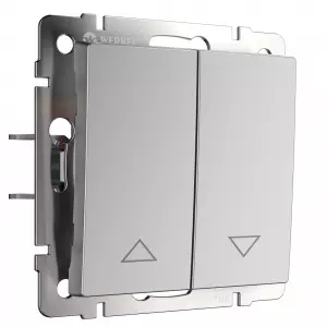 ЭЛМАКС - W1124506/ Выключатель жалюзи (серебряный) элмакс, электротехника, кабель, светотехника, elmax.pro