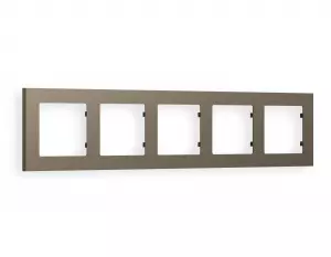 ЭЛМАКС - Рамка ALFA Techno (Темная бронза матовый) 5-ая AF220635 элмакс, электротехника, кабель, светотехника, elmax.pro