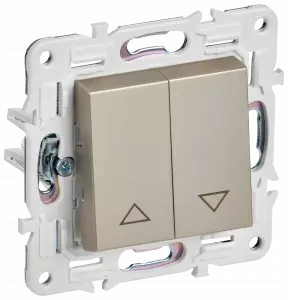 ЭЛМАКС - SKANDY Выключ. жалюзи 10А SK-V12Sh шамп. IEK элмакс, электротехника, кабель, светотехника, elmax.pro