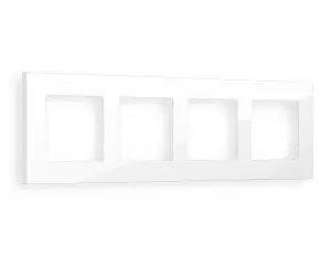 ЭЛМАКС - Рамка ALFA Qubi (Белый глянец) 4-ая AF250104 элмакс, электротехника, кабель, светотехника, elmax.pro