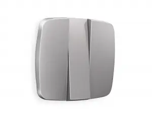 ЭЛМАКС - Лицевая панель OMEGA (Сталь матовый) для 3-клавишных выключателей QUANT OP5050 элмакс, электротехника, кабель, светотехника, elmax.pro