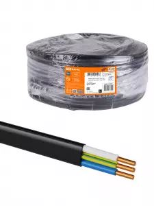 ЭЛМАКС - Кабель ВВГ-П нг(А)-LSLTx 3х2,5 ок(N, PE)-0,66 ГОСТ (100м) TDM элмакс, электротехника, кабель, светотехника, elmax.pro