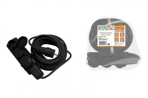 ЭЛМАКС - Удлинитель-шнур силовой каучук КГ IP44 3 гнезда с/з, 3700 Вт 30м Народный элмакс, электротехника, кабель, светотехника, elmax.pro