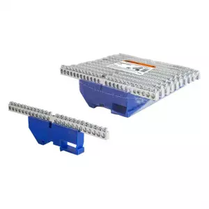 ЭЛМАКС - Шина "N" нулевая с изолятором на DIN-рейку 6x9мм стойка бол. 24 группы никелированная TDM элмакс, электротехника, кабель, светотехника, elmax.pro