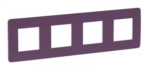 ЭЛМАКС - UNICA STUDIO рамка 4-поста, ЛИЛОВЫЙ/белый элмакс, электротехника, кабель, светотехника, elmax.pro