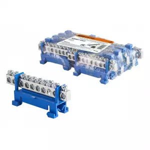 ЭЛМАКС - Шина "N" нулевая с изолятором на DIN-рейку 6x9мм стойка мал. 10 групп никелированная TDM элмакс, электротехника, кабель, светотехника, elmax.pro