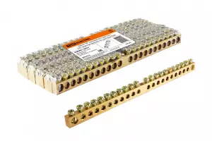 ЭЛМАКС - Шина "N" нулевая 8х12мм 22/1 (22 группы/крепеж по центру) TDM элмакс, электротехника, кабель, светотехника, elmax.pro