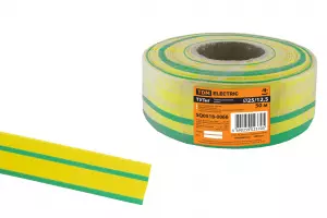 ЭЛМАКС - Термоусаживаемая трубка ТУТнг 25/12,5 желто-зеленая (50 м/ролл) TDM элмакс, электротехника, кабель, светотехника, elmax.pro