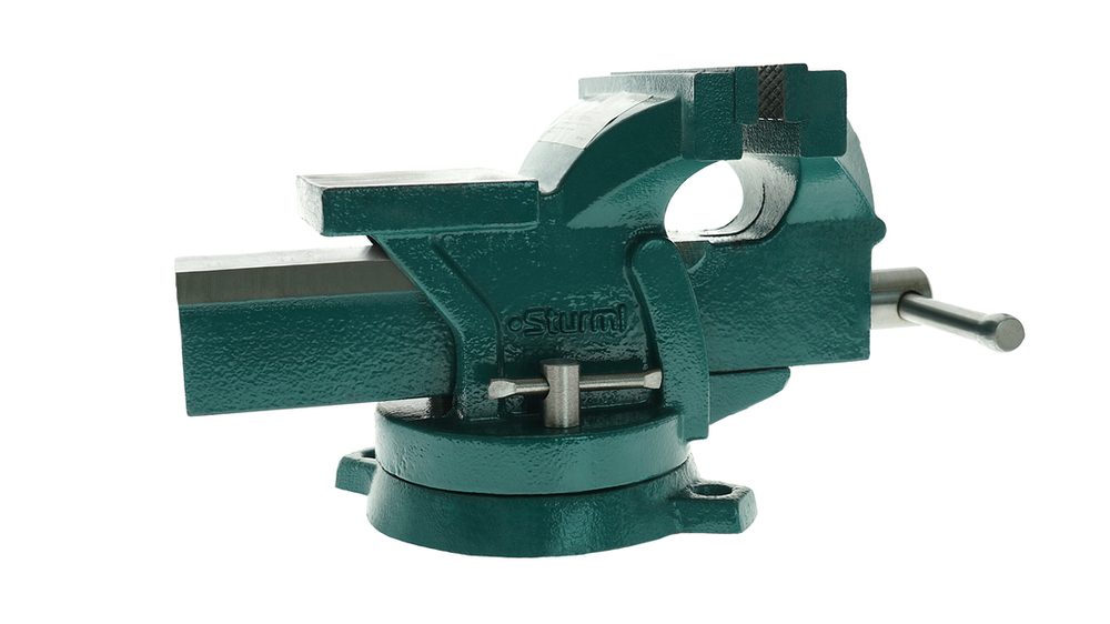 Тиски слесарные 125 мм, ПОВОРОТНЫЕ УСИЛЕННЫЕ, Sturm!