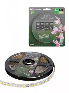 ЭЛМАКС - Лента светодиодная SMD5050-60 LED/м-IP20-12 В-14,4 Вт/м-3000 К (5 м) блистер TDM элмакс, электротехника, кабель, светотехника, elmax.pro