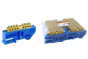 ЭЛМАКС - Шина "N" нулевая с изолятором на DIN-рейку 8x12мм стойка бол. 8 групп TDM элмакс, электротехника, кабель, светотехника, elmax.pro