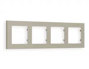 ЭЛМАКС - Рамка ALFA Techno (Серо-бежевый матовый) 4-ая AF220364 элмакс, электротехника, кабель, светотехника, elmax.pro