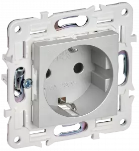 ЭЛМАКС - SKANDY Роз. с з/к/ш 16А SK-R04S сереб. IEK элмакс, электротехника, кабель, светотехника, elmax.pro