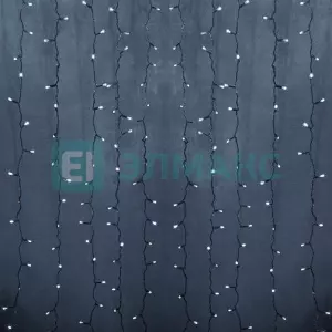 ЭЛМАКС - Гирлянда "Светодиодный Дождь" 2х6м, эффект водопада, прозрачный провод, 24В, диоды БЕЛЫЕ, 360 LED элмакс, электротехника, кабель, светотехника, elmax.pro