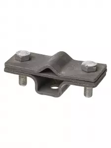 Держатель фасадный 2-х болтовый с контактной пластиной для прута Ø6-10 мм, гор. цинк. TDM