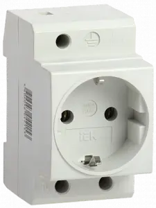 Розетка РАр10-3-ОПс заземлением на DIN-рейку ИЭК