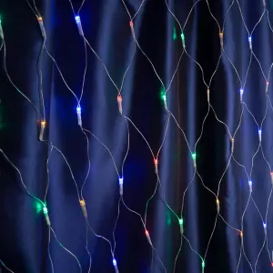 ЭЛМАКС - Гирлянда 230V 160 LED 1,5х1,5м, мульти, IP 20, шнур 1,5м , CL70 элмакс, электротехника, кабель, светотехника, elmax.pro