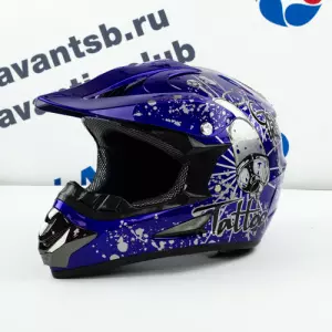 ЭЛМАКС - Шлем кроссовый Avantis Tattoo (XL, Синий) элмакс, электротехника, кабель, светотехника, elmax.pro