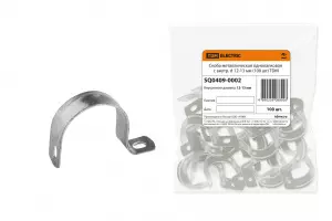 ЭЛМАКС - Скоба металлическая однолапковая с внутр. d 12-13 мм (100 шт) элмакс, электротехника, кабель, светотехника, elmax.pro