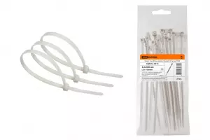ЭЛМАКС - Хомут 3,6х300мм нейлон (белый) (25 штук) TDM элмакс, электротехника, кабель, светотехника, elmax.pro