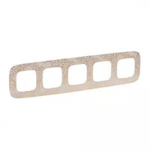 ЭЛМАКС - Valena ALLURE.Рамка "Нарцисс золото".5-постовая универсальная элмакс, электротехника, кабель, светотехника, elmax.pro