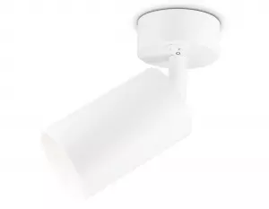 ЭЛМАКС - Накладной спот с выключателем TA126 WH белый GU10 max 12W D70*164*D55 элмакс, электротехника, кабель, светотехника, elmax.pro