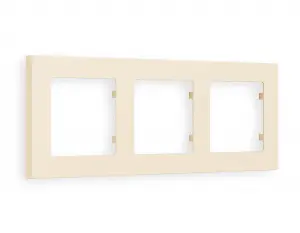 ЭЛМАКС - Рамка ALFA Techno (Бежевый матовый) 3-ая AF220333 элмакс, электротехника, кабель, светотехника, elmax.pro