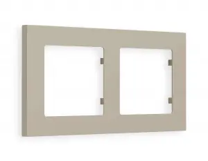 ЭЛМАКС - Рамка ALFA Techno (Серо-бежевый матовый) 2-ая AF220362 элмакс, электротехника, кабель, светотехника, elmax.pro