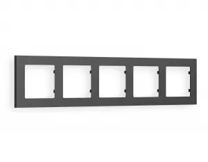 ЭЛМАКС - Рамка ALFA Techno (Графит Мягкое касание) 5-ая AF220805 элмакс, электротехника, кабель, светотехника, elmax.pro