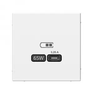 ЭЛМАКС - ARTGALLERY USB РОЗЕТКА тип-С 65Вт высокоскор.заряд. QC, PD, механизм, БЕЛЫЙ элмакс, электротехника, кабель, светотехника, elmax.pro