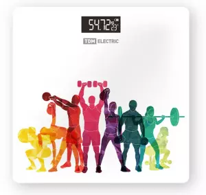 ЭЛМАКС - Весы электронные напольные "Фитнес", стекло, деление 0,01 кг, макс. 180 кг, 28х28 см, TDM элмакс, электротехника, кабель, светотехника, elmax.pro