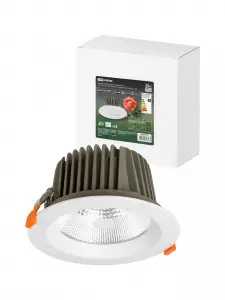 ЭЛМАКС - Светильник встраиваемый "Даунлайт" LED DCL-01-030 30 Вт, 4000 К, 80 Ra, IP20, прозрачный расс., TDM элмакс, электротехника, кабель, светотехника, elmax.pro