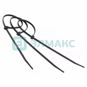 ЭЛМАКС - Хомут nylon 200 x 2,5 мм 100 шт чёрный профессиональный элмакс, электротехника, кабель, светотехника, elmax.pro