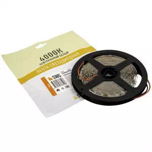 Лента светодиодная SMD 2835, 84 LED/м, 8,6 Вт/м, 24В, IP20, Нейтральный белый