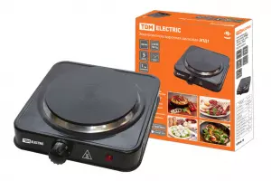 ЭЛМАКС - Электроплитка одноконф. ЭПД1 230 В, 1 кВт, диск, черная, TDM элмакс, электротехника, кабель, светотехника, elmax.pro