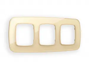 ЭЛМАКС - Рамка OMEGA Radian (Шампань Стекло органическое) 3-ая OF320603 элмакс, электротехника, кабель, светотехника, elmax.pro