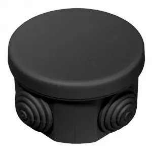 Коробка распределительная 40-0100-9005 для о/п безгалогенная (HF) черная 65х40 (200шт/кор) Промрукав Коробка распределительная 40-0100-9005 для о/п безгалогенная (HF) черная 65х40 (200шт/кор) Промрукав