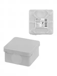 ЭЛМАКС - Распаячная коробка, двухкомпонентная, ОП 70х70х40 мм, IP66, 6 вх., серая, инд. штрихкод TDM элмакс, электротехника, кабель, светотехника, elmax.pro