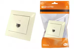 ЭЛМАКС - Розетка компьютерная RJ45 сл. кость "Лама" TDM элмакс, электротехника, кабель, светотехника, elmax.pro