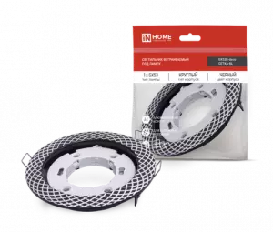 ЭЛМАКС - Светильник встраиваемый GX53R-deco СЕТКА-BL под лампу GX53 черный IN HOME элмакс, электротехника, кабель, светотехника, elmax.pro