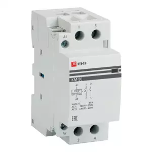 ЭЛМАКС - Контактор модульный КМ 50А 2NО (2 мод.) EKF элмакс, электротехника, кабель, светотехника, elmax.pro